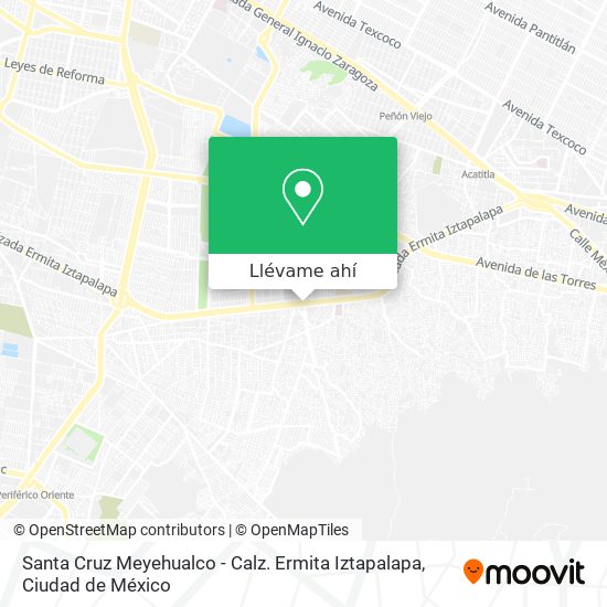 Mapa de Santa Cruz Meyehualco - Calz. Ermita Iztapalapa