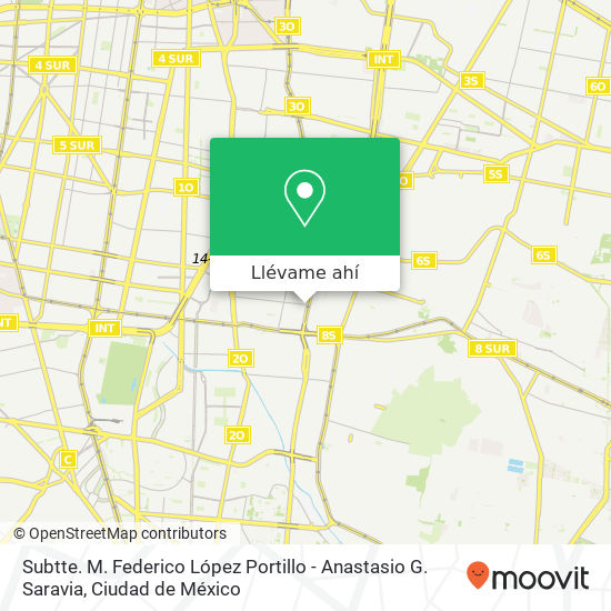 Mapa de Subtte. M. Federico López Portillo - Anastasio G. Saravia