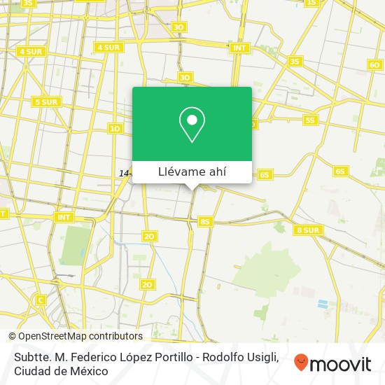 Mapa de Subtte. M. Federico López Portillo - Rodolfo Usigli