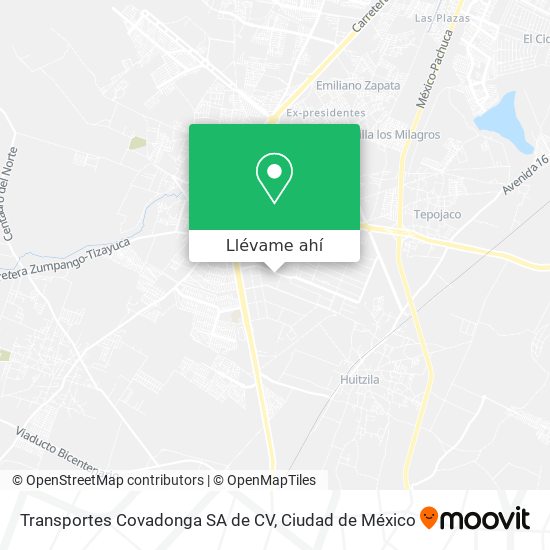 Mapa de Transportes Covadonga SA de CV