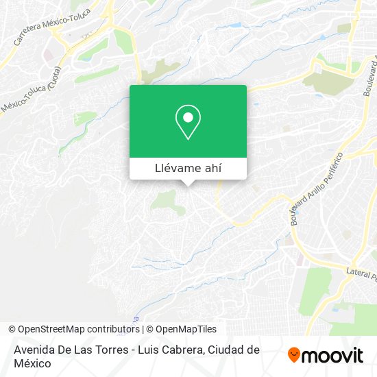 Mapa de Avenida De Las Torres - Luis Cabrera