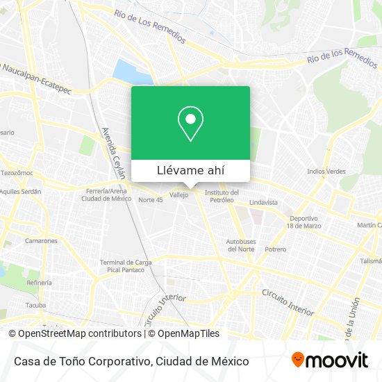 Mapa de Casa de Toño Corporativo