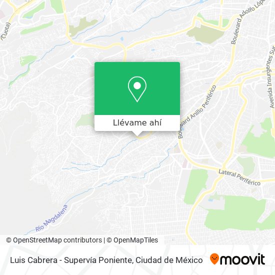 Mapa de Luis Cabrera - Supervía Poniente