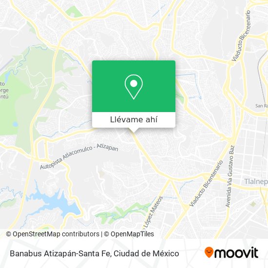 Mapa de Banabus Atizapán-Santa Fe