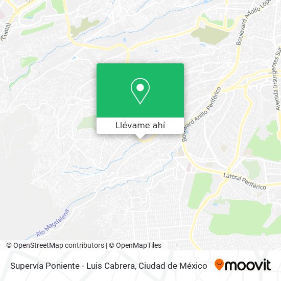Mapa de Supervía Poniente - Luis Cabrera