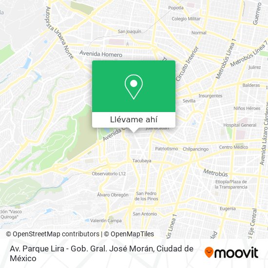 Mapa de Av. Parque Lira - Gob. Gral. José Morán