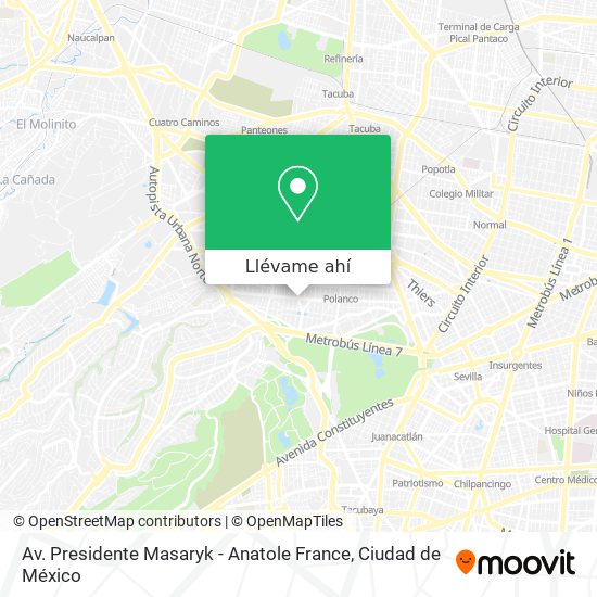 Mapa de Av. Presidente Masaryk - Anatole France