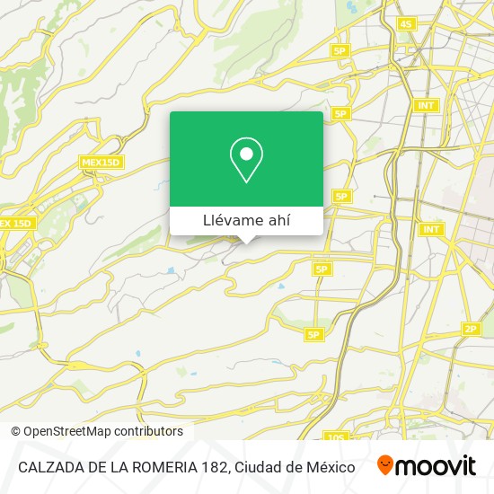 Mapa de CALZADA DE LA ROMERIA 182