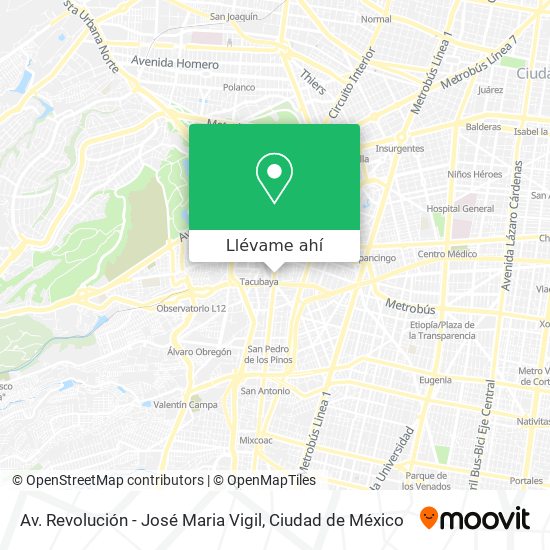 Mapa de Av. Revolución - José Maria Vigil