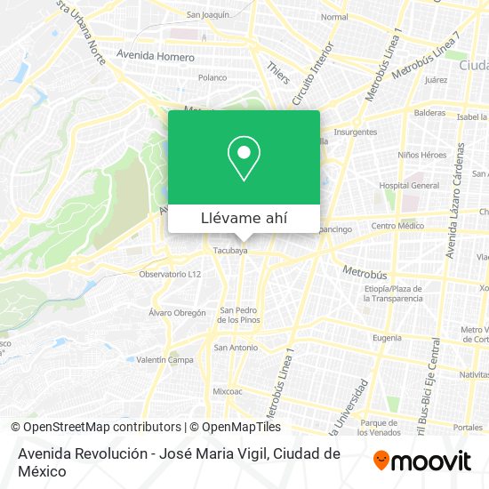 Mapa de Avenida Revolución - José Maria Vigil