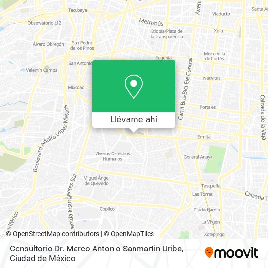 Mapa de Consultorio Dr. Marco Antonio Sanmartin Uribe