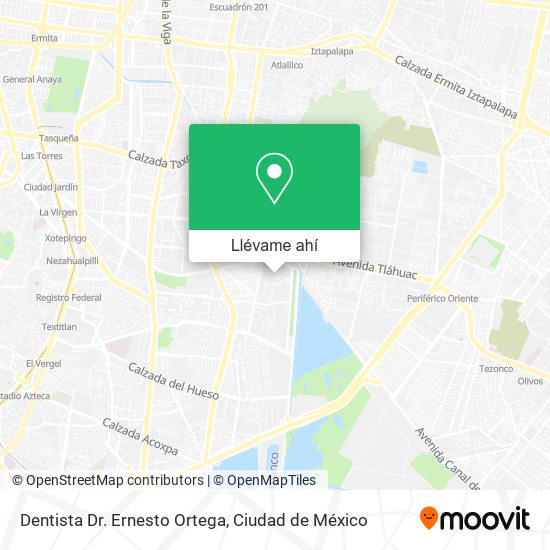 Mapa de Dentista Dr. Ernesto Ortega