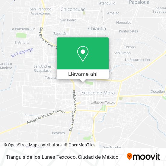 Mapa de Tianguis de los Lunes Texcoco