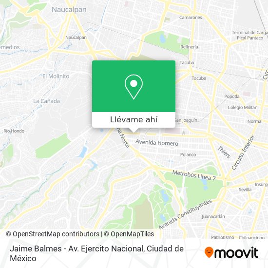 Mapa de Jaime Balmes - Av. Ejercito Nacional