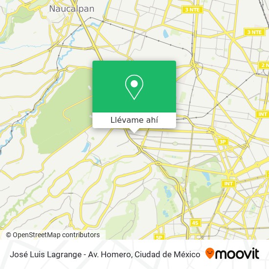 Mapa de José Luis Lagrange - Av. Homero
