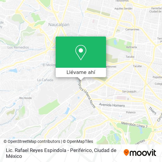 Mapa de Lic. Rafael Reyes Espindola - Periférico