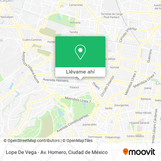 Mapa de Lope De Vega - Av. Homero
