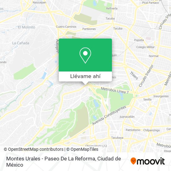 Mapa de Montes Urales - Paseo De La Reforma