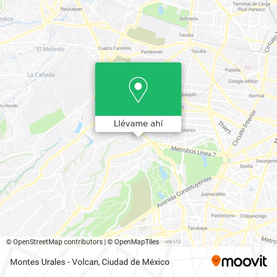 Mapa de Montes Urales - Volcan