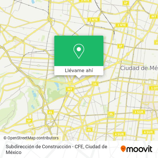 Mapa de Subdirección de Construcción - CFE