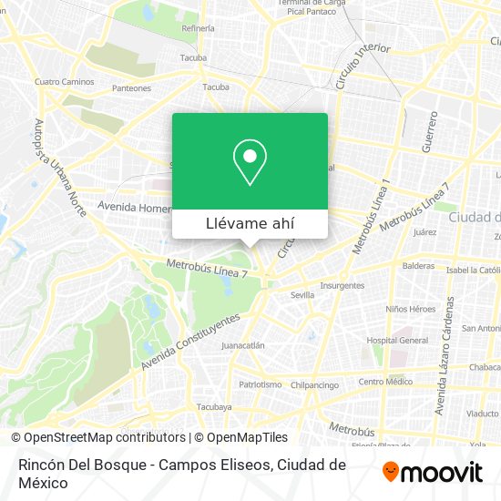 Mapa de Rincón Del Bosque - Campos Eliseos