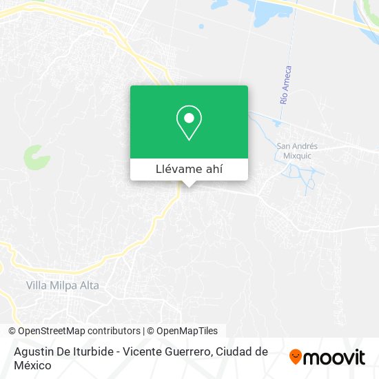 Mapa de Agustin De Iturbide - Vicente Guerrero