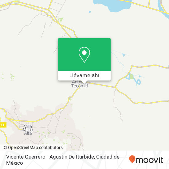 Mapa de Vicente Guerrero - Agustin De Iturbide