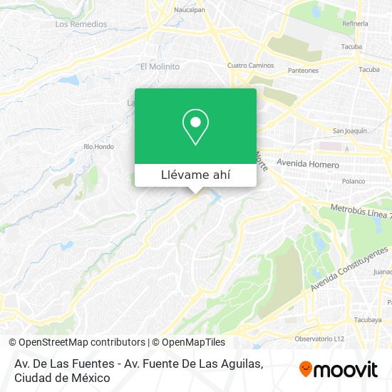 Cómo llegar a Av. De Las Fuentes - Av. Fuente De Las Aguilas en Naucalpan  De Juárez en Autobús o Metro?