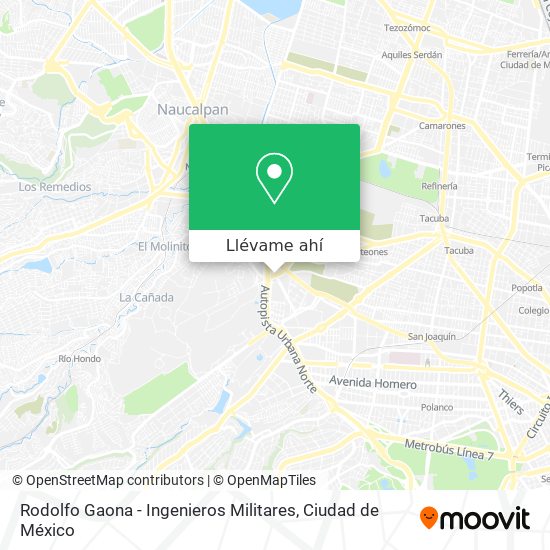 Mapa de Rodolfo Gaona - Ingenieros Militares