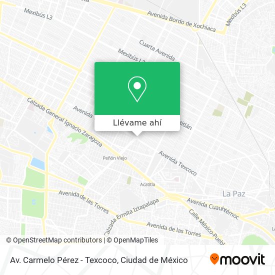 Mapa de Av. Carmelo Pérez - Texcoco