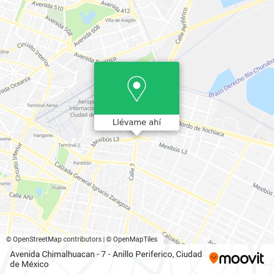 Mapa de Avenida Chimalhuacan - 7 - Anillo Periferico