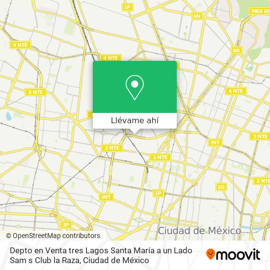 Mapa de Depto en Venta tres Lagos Santa María a un Lado Sam s Club la Raza