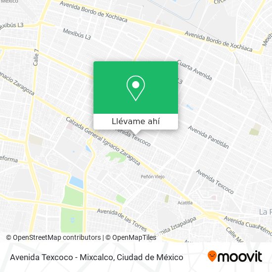 Mapa de Avenida Texcoco - Mixcalco