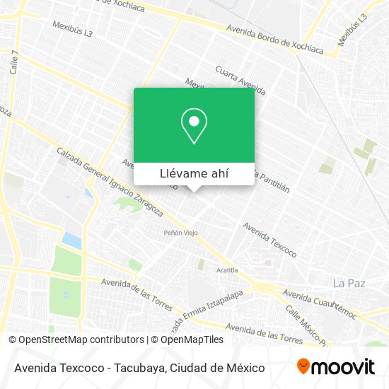 Mapa de Avenida Texcoco - Tacubaya