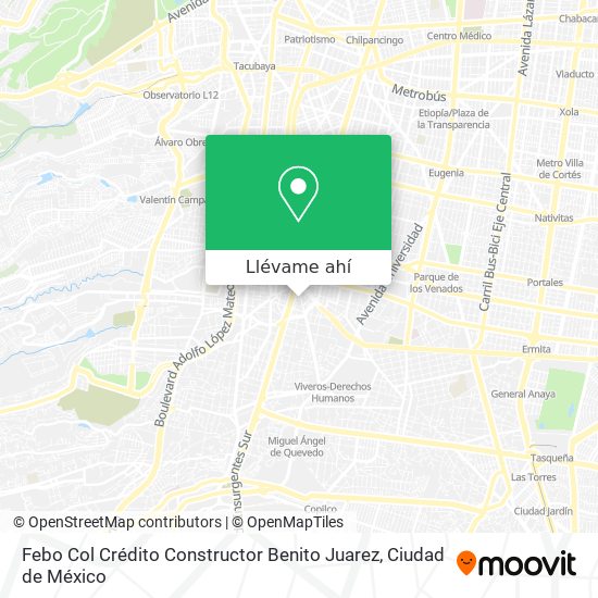 Mapa de Febo  Col  Crédito Constructor  Benito Juarez