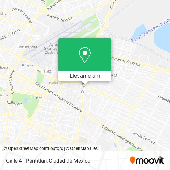 Mapa de Calle 4 - Pantitlán