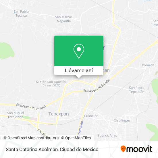 Cómo llegar a Santa Catarina Acolman en Teotihuacán en Autobús?