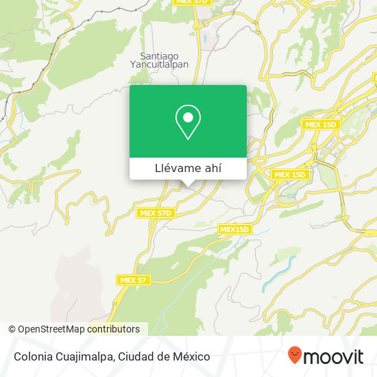 Mapa de Colonia Cuajimalpa