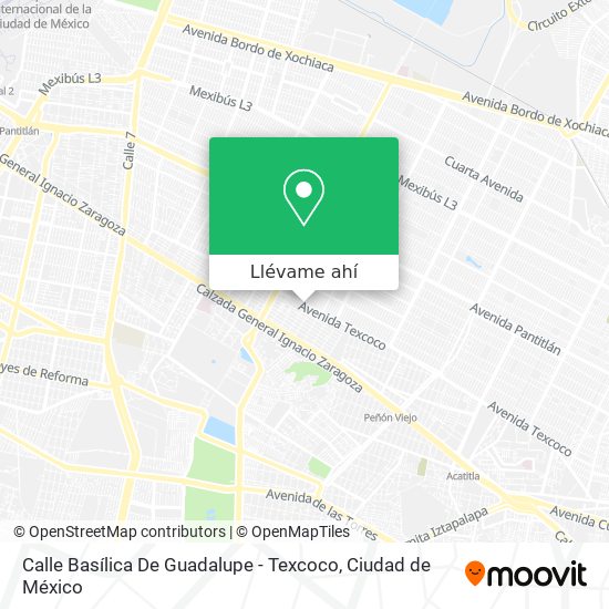 Mapa de Calle Basílica De Guadalupe - Texcoco