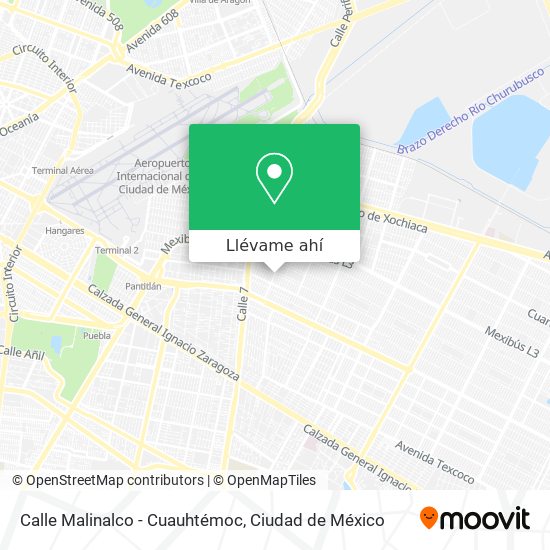 Mapa de Calle Malinalco - Cuauhtémoc