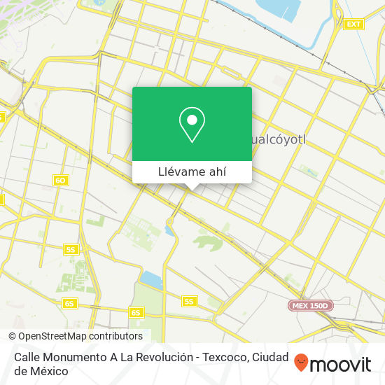 Mapa de Calle Monumento A La Revolución - Texcoco