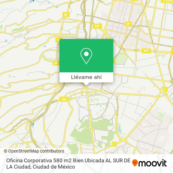 Mapa de Oficina Corporativa 580 m2  Bien Ubicada AL SUR DE LA Ciudad