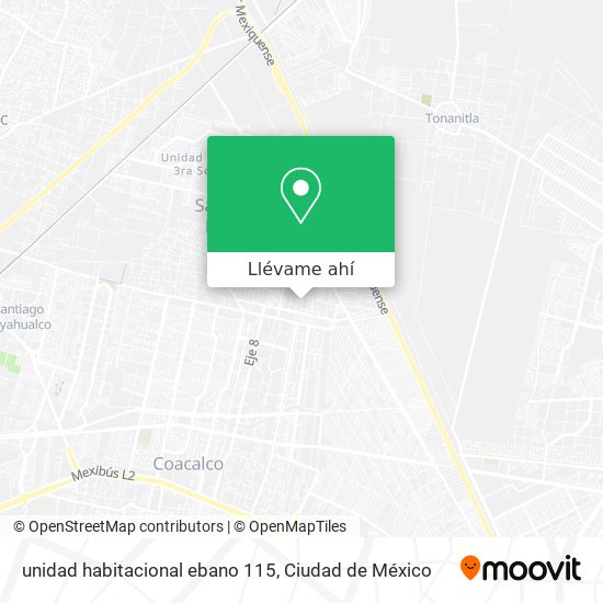 Mapa de unidad habitacional ebano 115