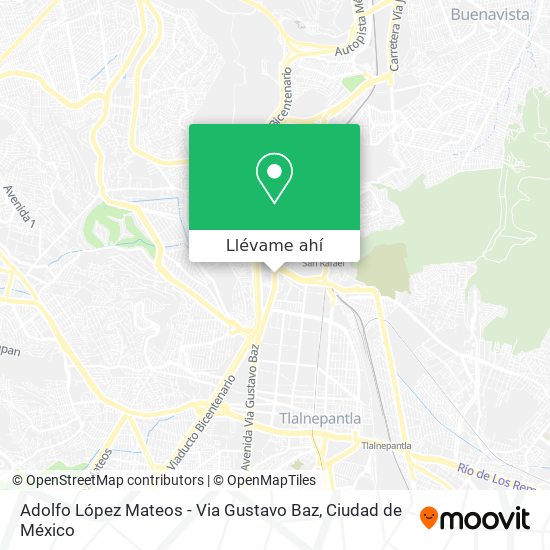 Mapa de Adolfo López Mateos - Via Gustavo Baz