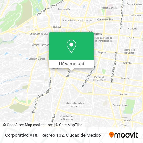 Mapa de Corporativo AT&T Recreo 132