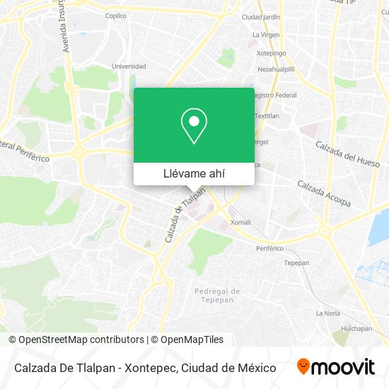 Mapa de Calzada De Tlalpan - Xontepec