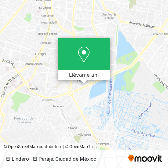 Mapa de El Lindero - El Paraje