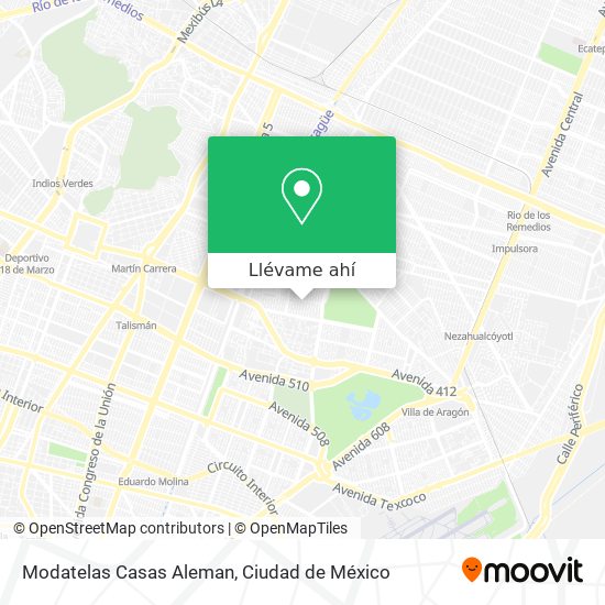 Cómo llegar a Modatelas Casas Aleman en Gustavo A. Madero en Autobús o  Metro?