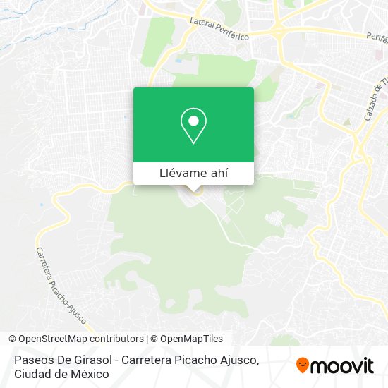 Cómo llegar a Paseos De Girasol - Carretera Picacho Ajusco en Alvaro  Obregón en Autobús?