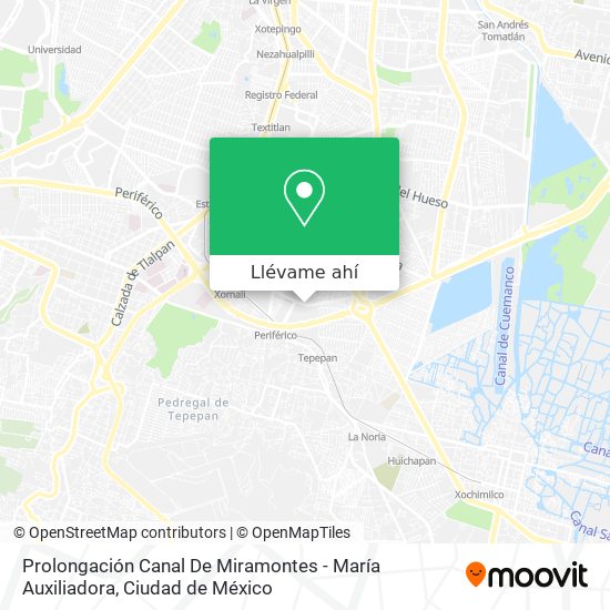 Mapa de Prolongación Canal De Miramontes - María Auxiliadora